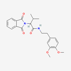 molecular formula C23H26N2O5 B11700317 N-[2-(3,4-dimethoxyphenyl)ethyl]-2-(1,3-dioxo-1,3-dihydro-2H-isoindol-2-yl)-3-methylbutanamide 