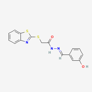 2-(1,3-benzothiazol-2-ylsulfanyl)-N'-[(E)-(3-hydroxyphenyl)methylidene]acetohydrazide