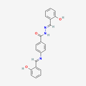 N'-[(E)-(2-hydroxyphenyl)methylidene]-4-{[(E)-(2-hydroxyphenyl)methylidene]amino}benzohydrazide