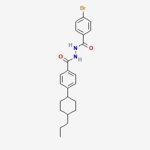 4-bromo-N'-{[4-(4-propylcyclohexyl)phenyl]carbonyl}benzohydrazide