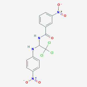 3-nitro-N-{2,2,2-trichloro-1-[(4-nitrophenyl)amino]ethyl}benzamide