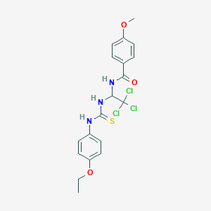 4-methoxy-N-(2,2,2-trichloro-1-{[(4-ethoxyphenyl)carbamothioyl]amino}ethyl)benzamide