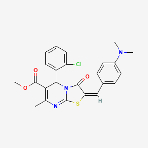 methyl (2E)-5-(2-chlorophenyl)-2-[4-(dimethylamino)benzylidene]-7-methyl-3-oxo-2,3-dihydro-5H-[1,3]thiazolo[3,2-a]pyrimidine-6-carboxylate