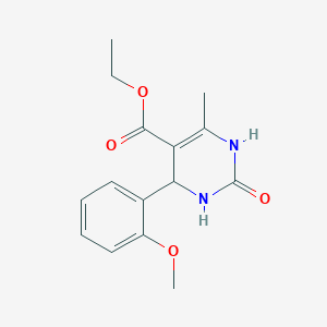 molecular formula C15H18N2O4 B11700428 Ethyl 4-(2-methoxyphenyl)-6-methyl-2-oxo-1,2,3,4-tetrahydropyrimidine-5-carboxylate 