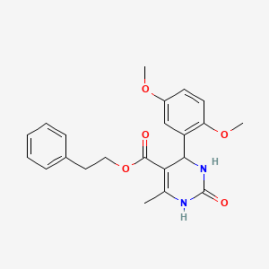 2-Phenylethyl 4-(2,5-dimethoxyphenyl)-6-methyl-2-oxo-1,2,3,4-tetrahydropyrimidine-5-carboxylate