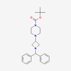 molecular formula C25H33N3O2 B1170049 Tert-butyl 4-[1-(diphenylmethyl)azetidin-3-yl]piperazine-1-carboxylate CAS No. 178311-82-5
