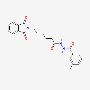 N'-(6-(1,3-dioxoisoindolin-2-yl)hexanoyl)-3-methylbenzohydrazide