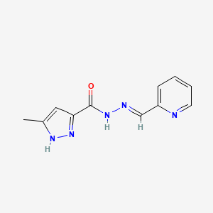 3-methyl-N'-[(E)-pyridin-2-ylmethylidene]-1H-pyrazole-5-carbohydrazide