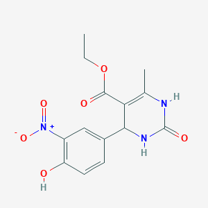 Ethyl 4-(4-hydroxy-3-nitrophenyl)-6-methyl-2-oxo-1,2,3,4-tetrahydropyrimidine-5-carboxylate