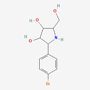 2-(4-Bromophenyl)-5-(hydroxymethyl)pyrrolidine-3,4-diol