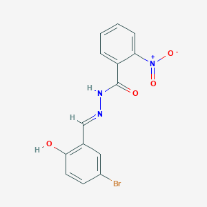 molecular formula C14H10BrN3O4 B11700622 N'-[(E)-(5-bromo-2-hydroxyphenyl)methylidene]-2-nitrobenzohydrazide 