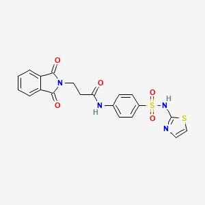 3-(1,3-dioxo-1,3-dihydro-2H-isoindol-2-yl)-N-[4-(1,3-thiazol-2-ylsulfamoyl)phenyl]propanamide