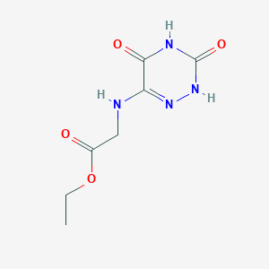 Ethyl 2-[(3,5-dioxo-2,3,4,5-tetrahydro-1,2,4-triazin-6-yl)amino]acetate