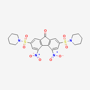 4,5-dinitro-2,7-bis(1-piperidinylsulfonyl)-9H-fluoren-9-one