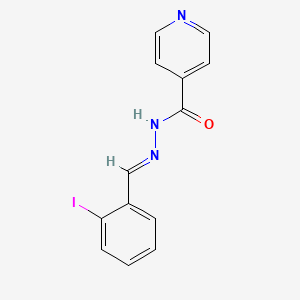 molecular formula C13H10IN3O B11700667 N'-[(E)-(2-iodophenyl)methylidene]pyridine-4-carbohydrazide 