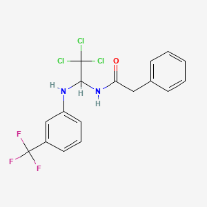 2-phenyl-N-(2,2,2-trichloro-1-{[3-(trifluoromethyl)phenyl]amino}ethyl)acetamide