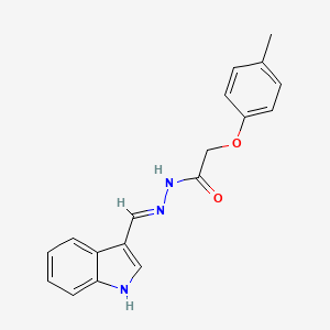 N'-[(E)-1H-indol-3-ylmethylidene]-2-(4-methylphenoxy)acetohydrazide