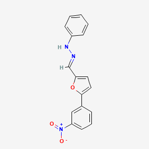 (1E)-1-{[5-(3-nitrophenyl)furan-2-yl]methylidene}-2-phenylhydrazine