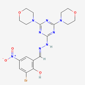 2-bromo-6-[(E)-{2-[4,6-di(morpholin-4-yl)-1,3,5-triazin-2-yl]hydrazinylidene}methyl]-4-nitrophenol