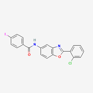 N-[2-(2-chlorophenyl)-1,3-benzoxazol-5-yl]-4-iodobenzamide