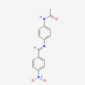 N-[4-[(4-nitrophenyl)methylideneamino]phenyl]acetamide