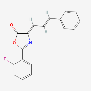 (4Z)-2-(2-fluorophenyl)-4-[(2E)-3-phenylprop-2-en-1-ylidene]-1,3-oxazol-5(4H)-one