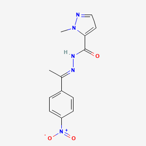 1-methyl-N'-[(1E)-1-(4-nitrophenyl)ethylidene]-1H-pyrazole-5-carbohydrazide