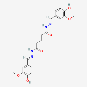 N'~1~,N'~5~-bis[(E)-(4-hydroxy-3-methoxyphenyl)methylidene]pentanedihydrazide