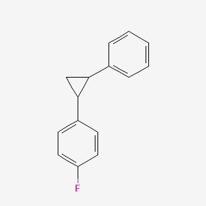 molecular formula C15H13F B11700854 1-Fluoro-4-(2-phenylcyclopropyl)benzene 