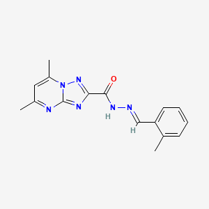 5,7-dimethyl-N'-[(E)-(2-methylphenyl)methylidene][1,2,4]triazolo[1,5-a]pyrimidine-2-carbohydrazide