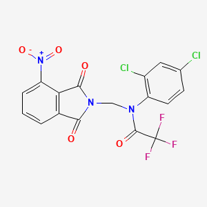 molecular formula C17H8Cl2F3N3O5 B11700866 N-(2,4-dichlorophenyl)-2,2,2-trifluoro-N-[(4-nitro-1,3-dioxo-1,3-dihydro-2H-isoindol-2-yl)methyl]acetamide 