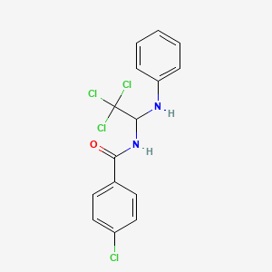 4-chloro-N-[2,2,2-trichloro-1-(phenylamino)ethyl]benzamide