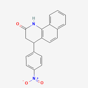 molecular formula C19H14N2O3 B11700885 4-(4-nitrophenyl)-3,4-dihydrobenzo[h]quinolin-2(1H)-one 