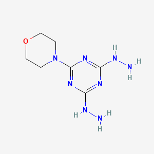 molecular formula C7H14N8O B11700900 2,4-Dihydrazinyl-6-(morpholin-4-yl)-1,3,5-triazine 