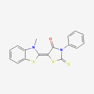 (5Z)-5-(3-methyl-1,3-benzothiazol-2(3H)-ylidene)-3-phenyl-2-thioxo-1,3-thiazolidin-4-one