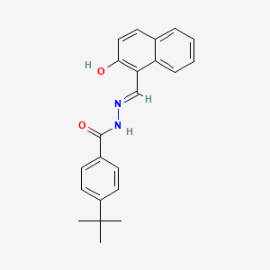 molecular formula C22H22N2O2 B11700925 4-tert-butyl-N'-[(E)-(2-hydroxynaphthalen-1-yl)methylidene]benzohydrazide 