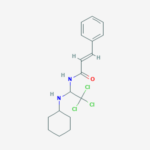 (2E)-3-phenyl-N-[2,2,2-trichloro-1-(cyclohexylamino)ethyl]prop-2-enamide