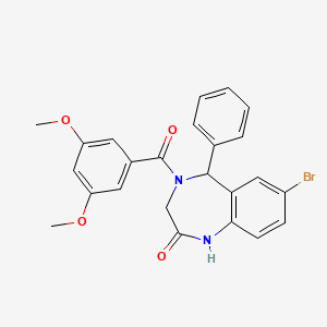 7-bromo-4-(3,5-dimethoxybenzoyl)-5-phenyl-4,5-dihydro-1H-benzo[e][1,4]diazepin-2(3H)-one