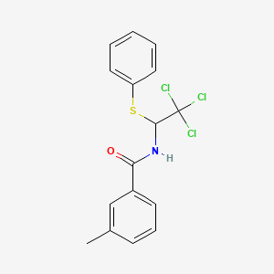 3-Methyl-N-(2,2,2-trichloro-1-phenylsulfanyl-ethyl)-benzamide