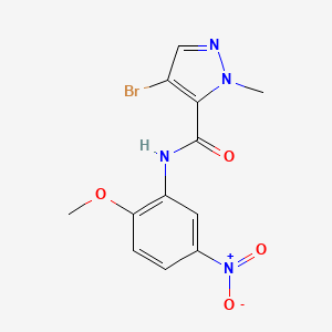 4-bromo-N-(2-methoxy-5-nitrophenyl)-1-methyl-1H-pyrazole-5-carboxamide