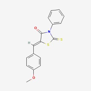 (5Z)-5-[(4-methoxyphenyl)methylidene]-3-phenyl-2-sulfanylidene-1,3-thiazolidin-4-one