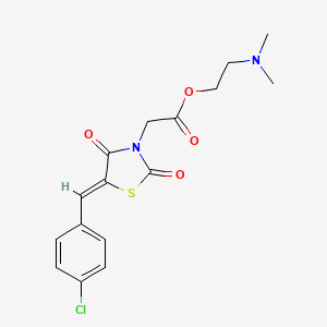 2-(dimethylamino)ethyl [(5Z)-5-(4-chlorobenzylidene)-2,4-dioxo-1,3-thiazolidin-3-yl]acetate