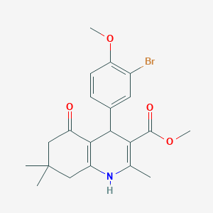 Methyl 4-(3-bromo-4-methoxyphenyl)-2,7,7-trimethyl-5-oxo-1,4,5,6,7,8-hexahydroquinoline-3-carboxylate