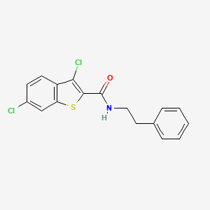 molecular formula C17H13Cl2NOS B11701102 3,6-dichloro-N-(2-phenylethyl)-1-benzothiophene-2-carboxamide 