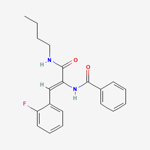 molecular formula C20H21FN2O2 B11701115 (2Z)-N-butyl-3-(2-fluorophenyl)-2-(phenylformamido)prop-2-enamide 