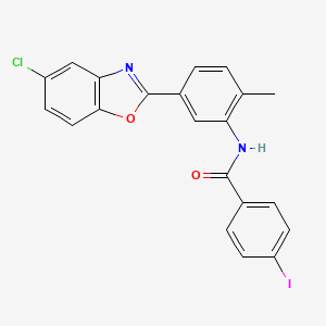 N-[5-(5-chloro-1,3-benzoxazol-2-yl)-2-methylphenyl]-4-iodobenzamide