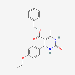 molecular formula C21H22N2O4 B11701170 Benzyl 4-(4-ethoxyphenyl)-6-methyl-2-oxo-1,2,3,4-tetrahydropyrimidine-5-carboxylate 