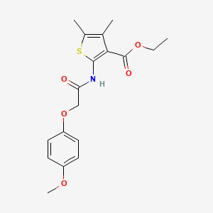 Ethyl 2-{[(4-methoxyphenoxy)acetyl]amino}-4,5-dimethylthiophene-3-carboxylate