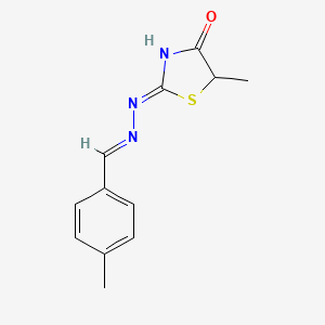 (2Z)-5-methyl-2-[(2E)-(4-methylbenzylidene)hydrazinylidene]-2,5-dihydro-1,3-thiazol-4-ol