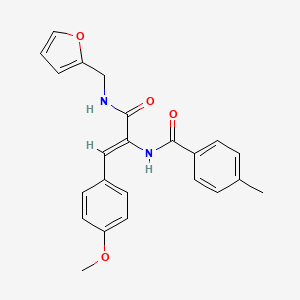 N-[(1Z)-3-[(furan-2-ylmethyl)amino]-1-(4-methoxyphenyl)-3-oxoprop-1-en-2-yl]-4-methylbenzamide